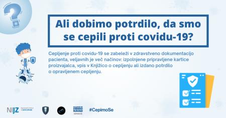 18 Ali dobimo potrdilo, da smo se cepili proti covidu-19
